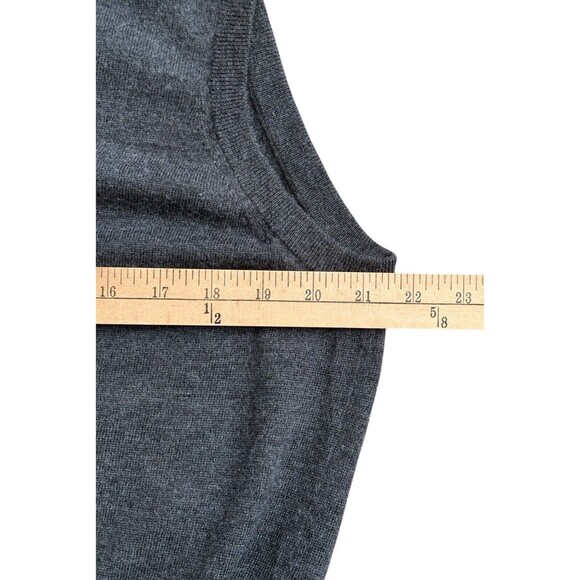 Peter Millar 100% Italian Merino Wool Sweater Vest Men's Large Charcoal Gray - Picture 10 of 12
